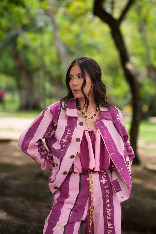 CHAQUETA DENIM SABOR A FLOR