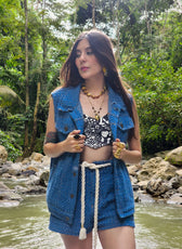 MINISHORT DENIM CAIMÁN