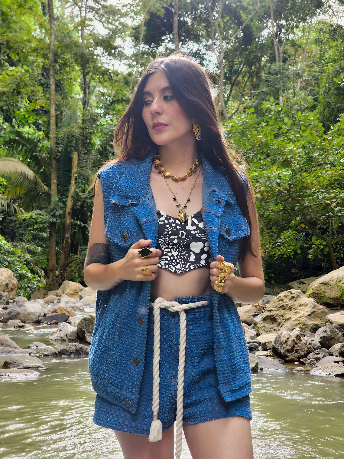 MINI SHORT DENIM CAIMÁN