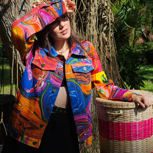 CHAQUETA DENIM CAÑO CRISTALES