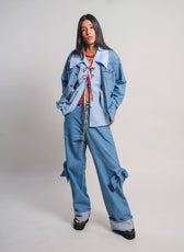 Chaqueta Denim Moño – vista lateral