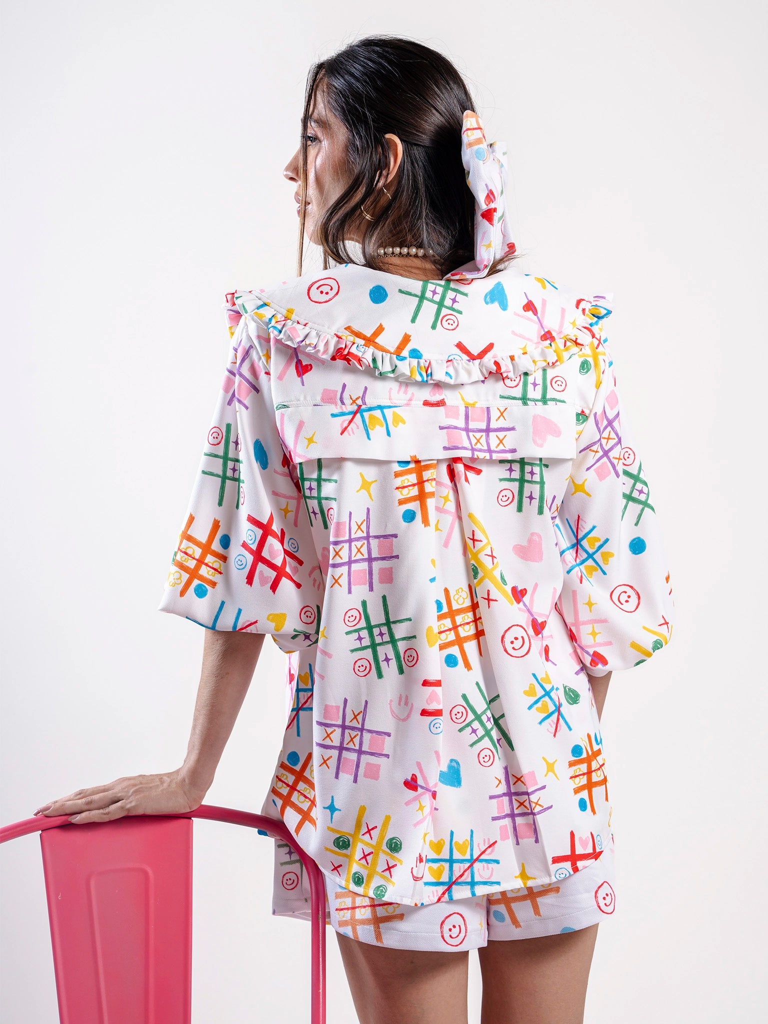 CAMISA RUCHES ENTRE RISAS Y TRAZOS