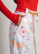 Detalle cintura Pant Entre Risas y Trazos - pretina elástica y bolsillo lateral
