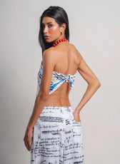 Pant Ondas Manifiesto - vista lateral, silueta wide leg en micro pana