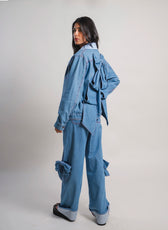 Pant Denim Moño – silueta amplia tiro alto