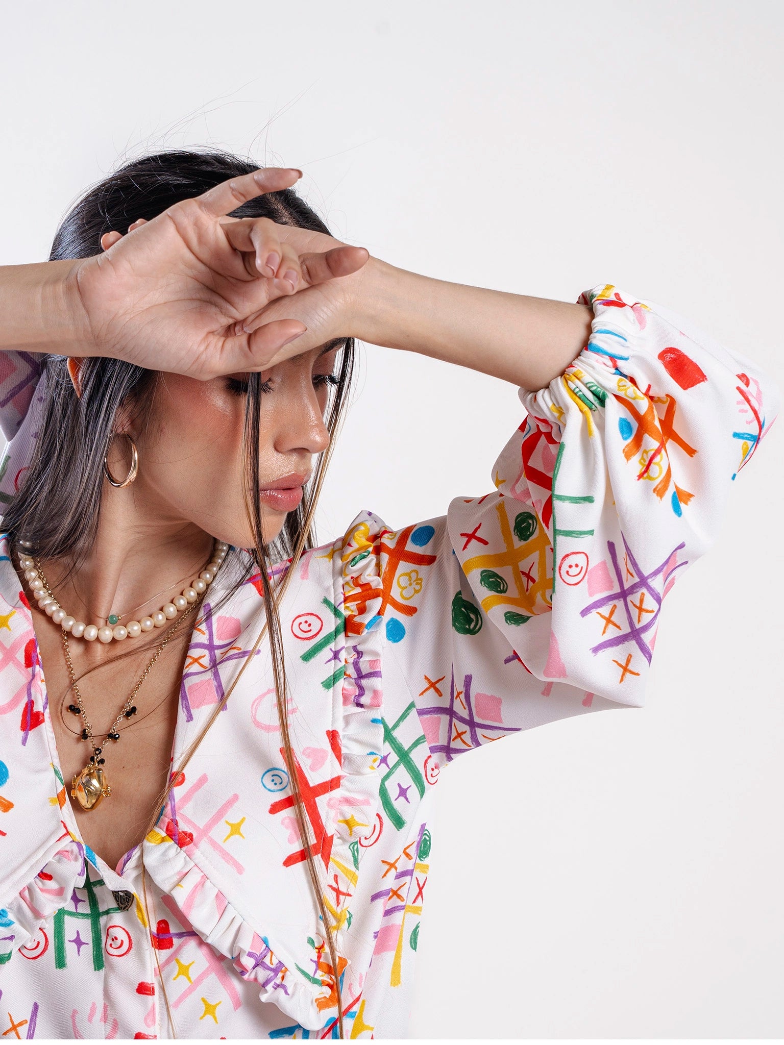 CAMISA RUCHES ENTRE RISAS Y TRAZOS