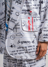 Sobretodo Manifiesto - detalle bolsillos y acabados, moda colombiana Bucaramanga