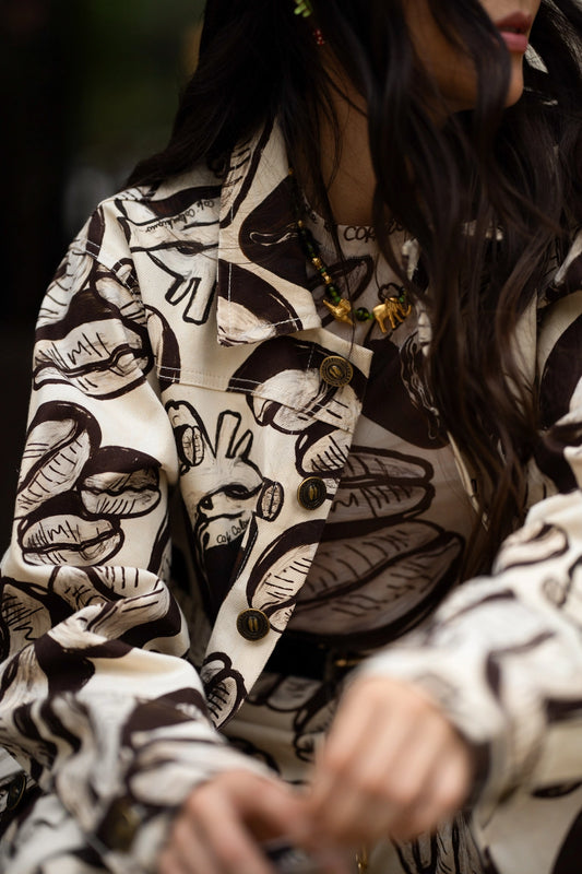 CHAQUETA DENIM CAFETERA