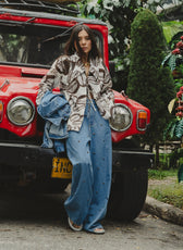 Pant Denim Cosecha – detalle botones grano de café