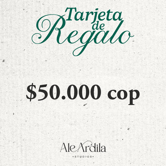 TARJETA DE REGALO - ALE ARDILA STUDIOS